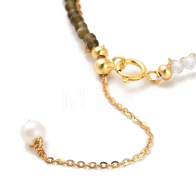 Natural Multi-Moonstone Bead Bracelets BJEW-E098-10G-1