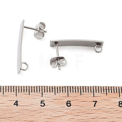 304 Stainless Steel Stud Earring Finding STAS-Z091-02P-03-1