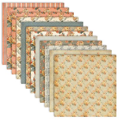 12 Sheets 12 Styles Scrapbooking Paper Pads DIY-C079-01G-1