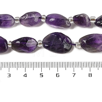 Natural Amethyst Beads Strands G-Q023-D01-02-1