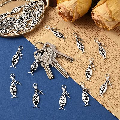 30Pcs Alloy Pendant Decorations HJEW-YW00475-1