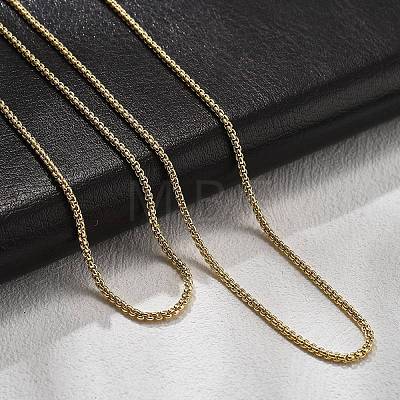 1.5mm Brass Box Chain Necklaces KK-K398-29G-1