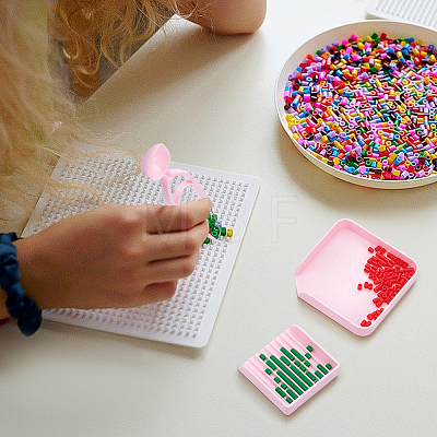 4Pcs ABS Plastic DIY Melty Beads Fuse Beads Tweezers & 8Pcs Sets Beads Tray DIY-NB0015-97-1