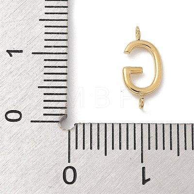 304 Stainless Steel Letter Connector Charms STAS-M108-01G-07-1