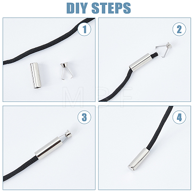 DICOSMETIC 20 Sets 5 Colors Alloy Aglets for Shoelaces DIY-DC0002-18-1