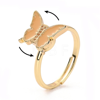 Butterfly Fidget Ring for Anxiety Stress Relief RJEW-P024-01A-1