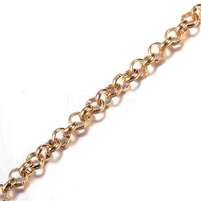 Ion Plating(IP) 304 Stainless Steel Rolo Chains CHS-P002-01G-1MM-1