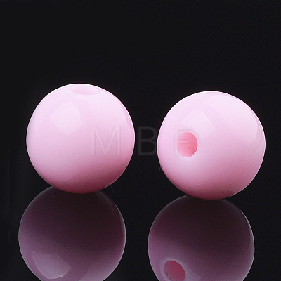 Solid Chunky Bubblegum Acrylic Ball Beads SACR-R835-8mm-11-1