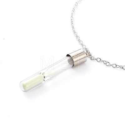 Luminous Alloy Locket Pendant Necklaces NJEW-F284-08B-1