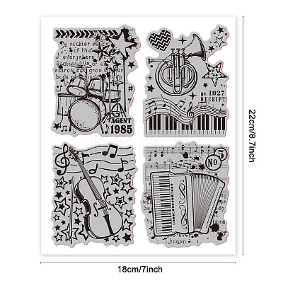 Rubber Clear Stamps DIY-WH0251-016-1