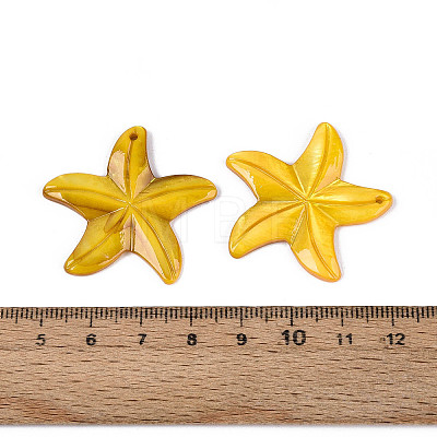 Natural Freshwater Shell Carved Pendants SHEL-N038-38A-1