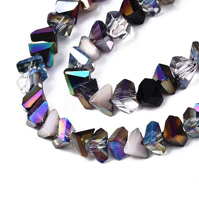 Electroplate Glass Beads Strands EGLA-N002-06E-1