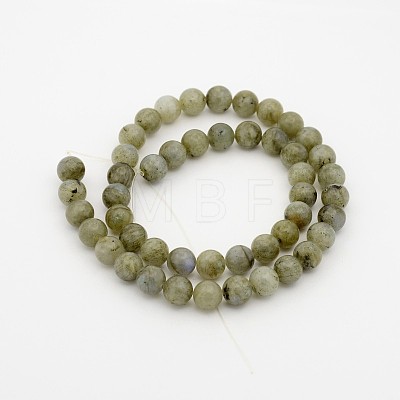 Natural Labradorite Round Beads Strands G-N0148-05-6mm-1