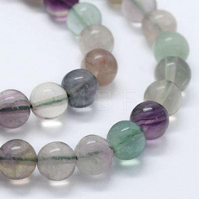 Natural Fluorite Beads Strands G-E484-01-1
