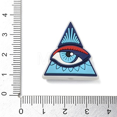 Evil Eye Theme Silicone Beads SL-CBACE28-03B-1