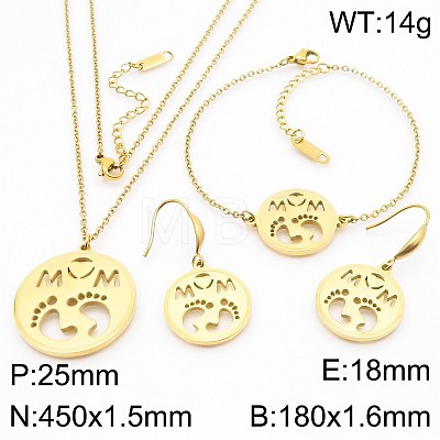Mother's Day 304 Stainless Steel Jewelry Sets WGD8F21-01-1