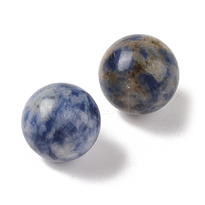 Natural Blue Spot Jasper No Hole Sphere Beads G-K353-04C-14-1