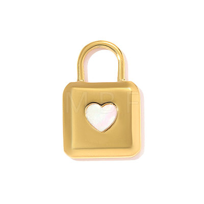 304 Stainless Steel Shell Pendants STAS-OY011-62G-1