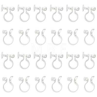 20Pcs 2 Styles Plastic Clip-on Earring Converters Findings KY-FS0001-27-1