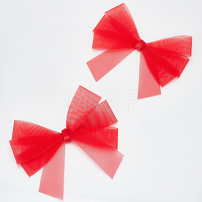 Bowknot Organza Shoe Decorations FIND-WH0423-94B-1