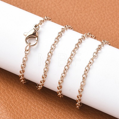 304 Stainless Steel Cable Chains Necklace Making X-STAS-P045-01RG-1