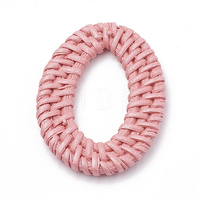 Handmade Spray Painted Reed Cane/Rattan Woven Linking Rings WOVE-N007-04D-1