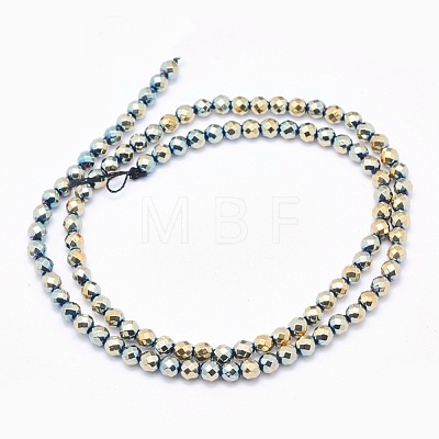 Electroplate Non-magnetic Synthetic Hematite Beads Strands G-L486-F-19-1