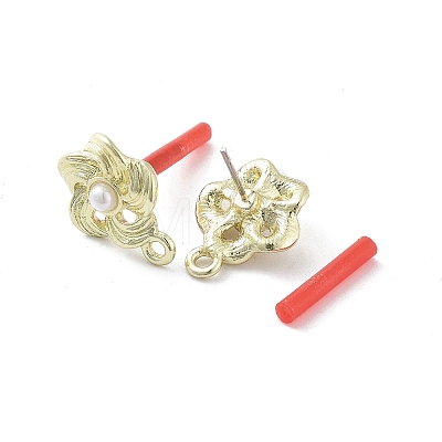 Plating Alloy with 304 Steel Needle Earrings Finding EJEW-B036-03G-02-1