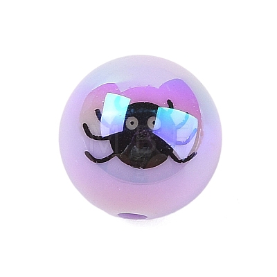 Halloween UV Plating Acrylic Beads OACR-M013-08A-02-1