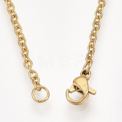 201 Stainless Steel Pendant Necklaces NJEW-T009-JN110-2-40-1