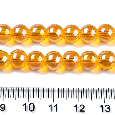 Electroplate Transparent Glass Beads Strands X-GLAA-T032-T8mm-AB11-1
