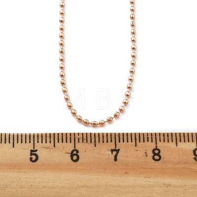 Brass Ball Chains Necklaces for Women NJEW-D302-21RG-1