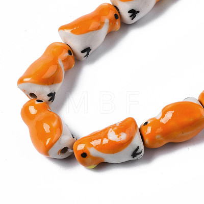 Handmade Porcelain Ceramic Beads Strands PORC-S502-023C-1