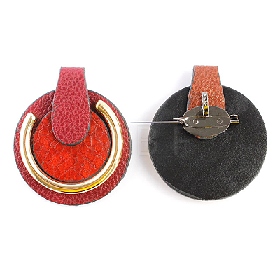 Imitation Leather Pendant Necklaces NJEW-N0060-036E-1