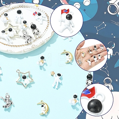 18Pcs 9 Styles Alloy Pendants FIND-YW0012-14-1