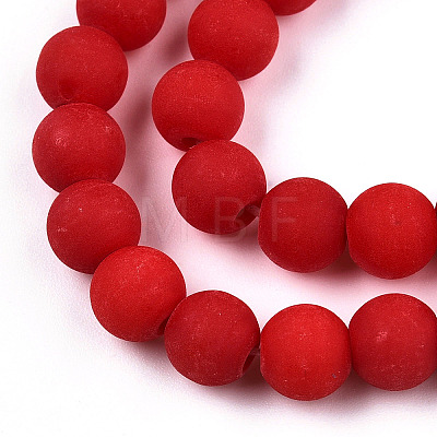 Opaque Glass Beads Strands GLAA-T032-P8mm-MD04-1