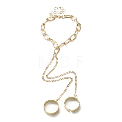Iron Ring Bracelets BJEW-C054-04G-1