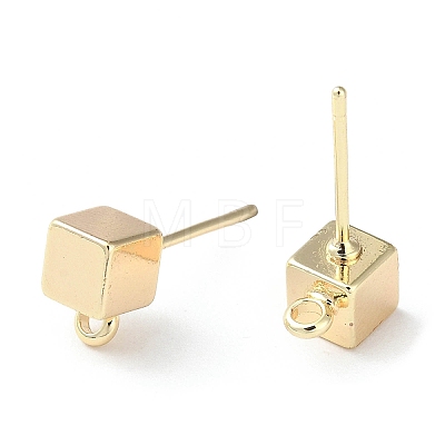 Brass Stud Earring Findings KK-F862-34G-1