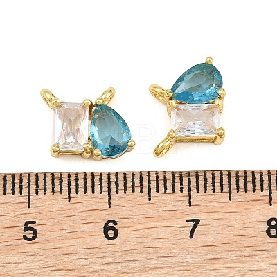 Brass Pave Cubic Zirconia Charms CU-CBA6A75-03G-10-1