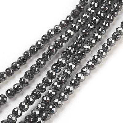 Non-Magnetic Synthetic Hematite Beads Strands HEMA-3D-1