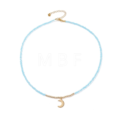 Star & Moon Pendant Necklaces Set for Teen Girl Women NJEW-JN03738-04-1