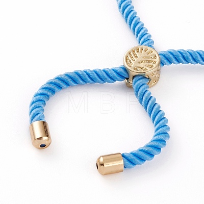 Adjustable Nylon Twisted Cord Slider Bracelets BJEW-JB05858-02-1