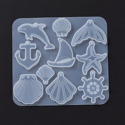 DIY Ocean Theme Pendants Silicone Molds DIY-C077-01A-1