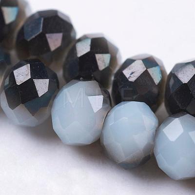 Electroplate Glass Faceted Rondelle Beads Strands EGLA-D020-3x2mm-M3-1
