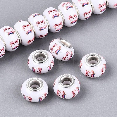 Opaque Resin European Beads RPDL-T004-01L-1