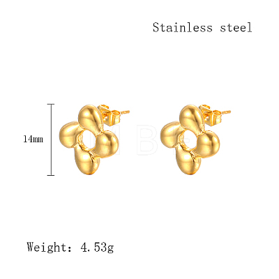304 Stainless Steel Stud Earrings for Women FU8032-1-1