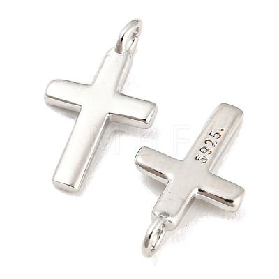 Rhodium Plated 925 Sterling Silver Charms STER-Q190-07P-1