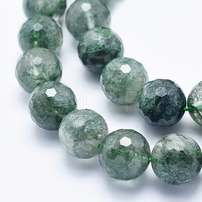 Synthetic Green Quartz Beads Strands G-K256-25-14mm-1-1