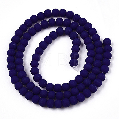 Opaque Glass Beads Strands X-GLAA-T032-P4mm-MD03-1