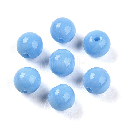 Opaque Solid Color Glass Beads X1-GLAA-N007-8mm-A14-1